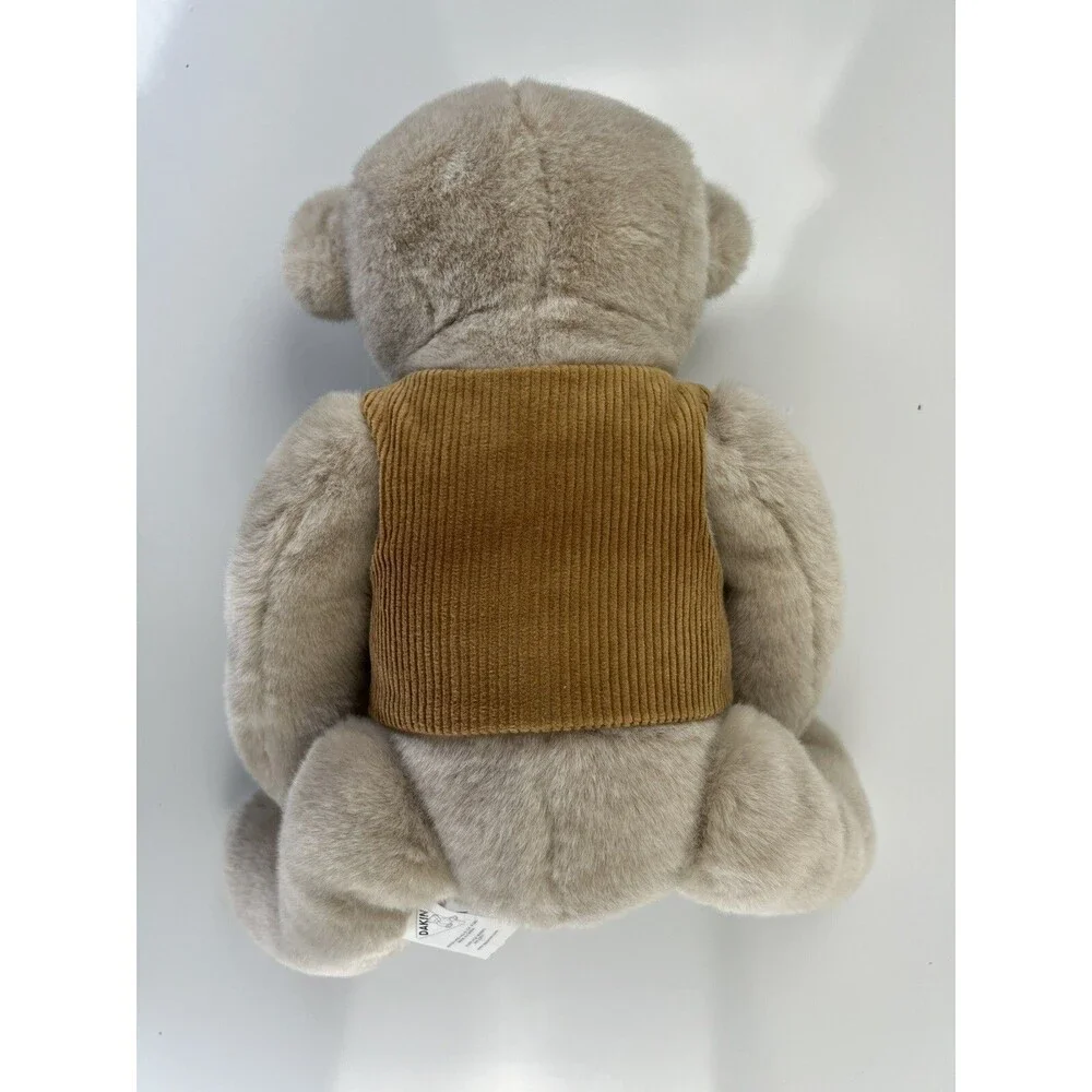 Vintage Dakin Teddy Bear Plush Stuffed Animal Mocha Corduroy Vest #24794 Plushie